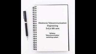 electronic Telecommunication Engineering 3rd 6th sem syllabustelecommunication switching system [upl. by Larisa]