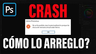 Cómo arreglar el problema de memoria virtual llena en photoshop y poder seguir trabajando 😰😰 [upl. by Hazard]