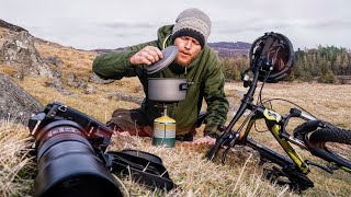 Bird Photography  Wheatear  Mountain Bike  Adventure in the Scottish Hills [upl. by Denman]