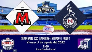 Formula59 HD  SEMIFINALES 2022  MINEROS vs VENADOS  LIGA ESTATAL DE BÉISBOL [upl. by Suzy]