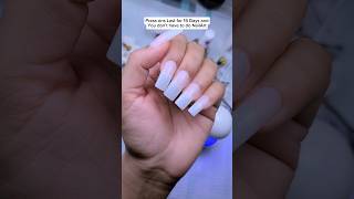 DIY Press On Nails with UV Gel Glue for Salon Look🤎 pressonnails shorts fakenails [upl. by Acinomahs]