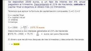 interés compuesto capitalizable mensualmente [upl. by Schuman]