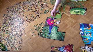 Trefl puzzle 3000 el quotIn the junglequot  time lapse [upl. by Edrick]