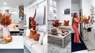 HOME DECORATING IDEAS  COZY FALL LIVINGROOM amp KITCHEN TRANSFORMATION  OMABELLETV [upl. by Einnoc]