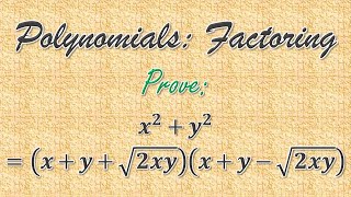 Prove x2y2  xy√2xyxy√2xy [upl. by Nyrrat]