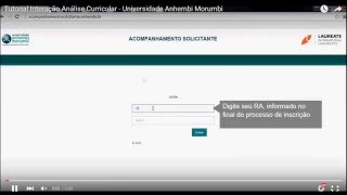 Tutorial Interação Análise Curricular  Universidade Anhembi Morumbi [upl. by Royd954]