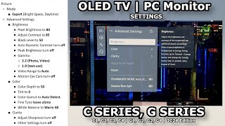 LG OLED TV Settings  PC Monitor  C  G Series eVo [upl. by Eppie]