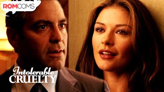 A Romantic Divorce Attorney Kiss Scene  Intolerable Cruelty  RomComs [upl. by Perlis]