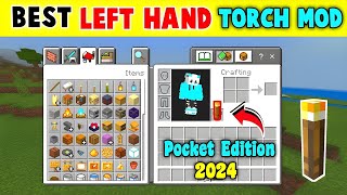 Left Hand Torch Mod For Minecraft Pe 121 100 WORKING  Dynamic light Mcpe [upl. by Tavy]