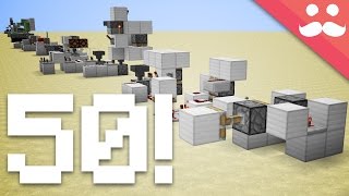 Minecraft 50 Different Redstone Contraptions in ONE TAKE [upl. by Gypsie464]