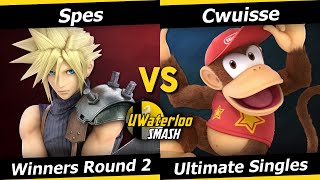 UWaterloo SSBU S23w9 Winners Round 2  Spes Cloud vs Cwuisse Diddy Kong Villager [upl. by Melcher777]