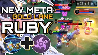 NEW META GOLD LANE RUBY 2024  BEST BUILD amp EMBLEM FOR RUBY 2024  ikanji  EP9  MOBILE LEGENDS [upl. by Montford578]