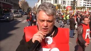 Toulon Manifestation du 22 mars des Agents de la Fonction Publique Live TV 2018 [upl. by Lenci]