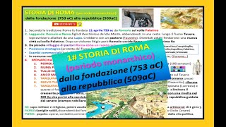 1 STORIA ROMA ⚔ dalla fondazione alla repubblica  periodo monarchia 753509 aC [upl. by Pelletier704]