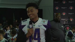 Washingtons JoJo McIntosh talks the legacy of his team facing Dwayne Haskins in the Rose Bowl [upl. by Templa611]