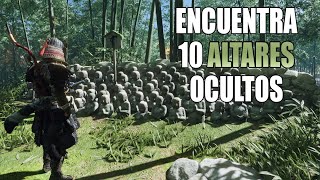 Ghost of Tsushima  Encuentra 10 altares ocultos Trofeo quotHonrado sea lo no vistoquot [upl. by Aihseuqram500]