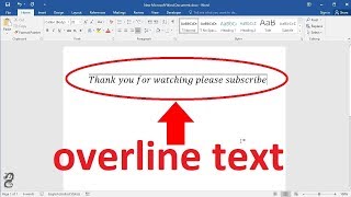 How to overline text in word [upl. by Wilfrid]