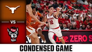 Texas vs NC State Condensed Game  202425 ACC Mens Basketball [upl. by Adikram844]