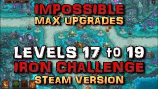 Kingdom Rush Vengeance  Levels 17  19 IRON Challenge  Impossible difficulty [upl. by Judus472]