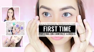 First Time Wearing Contact Lenses Using AIR OPTIX  Kim Mendoza [upl. by Ttenaj]