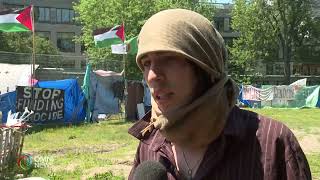 Smantellato laccampamento pro Palestina al centro di Montreal  OMNI News Italian [upl. by Emilia]