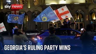 Georgias ruling party wins election over proEU opposition [upl. by Neerual]