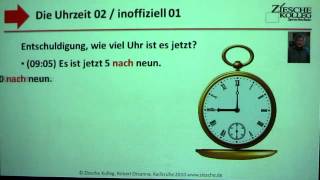 121 Deutsch lernen A1 Die Uhrzeit 02 inoffziell01 [upl. by Iggem244]