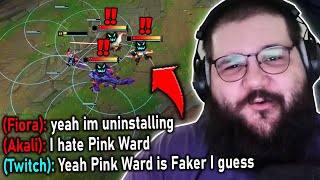 PINK WARD EMBARRASSES THE ENTIRE ENEMY TEAM HILARIOUS 1V3 SHACO BAITS [upl. by Ramal544]