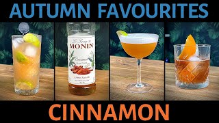 3 Easy Fall Cocktails with Monin Cinnamon Syrup  Autumn Cocktails [upl. by Essined]