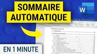 Faire un sommaire automatique facilement sur Word [upl. by Woll476]