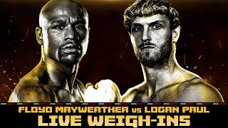 Floyd Mayweather vs Logan Paul WeighIns  LIVE [upl. by Pas]