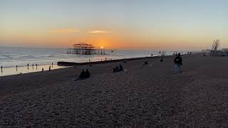 Sunset  seafront  Brighton  United Kingdom [upl. by Alodie861]