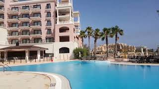 The Westin Dragonara Resort Malta  Bay View Pool Deck [upl. by Trinatte960]