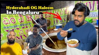 Hyderabadi OG Haleem in Bengaluru  Muslim Style food in India  Street Food  Ramadan Special [upl. by Eitsyrhc]