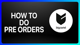 How To Do Pre Orders On Big Cartel Tutorial [upl. by Anagrom824]