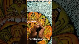 Amazing Kerala mural painting mandala designonamlearn murals [upl. by Inram346]