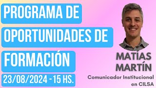 Cursos de Informática Virtuales Gratuitos CILSA Entrevista en vivo Matías Martín 23082024 [upl. by Marj]