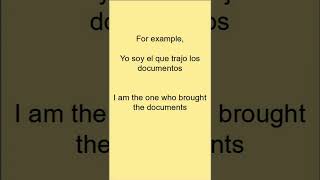 The difference between quotyo soyquot and quotsoy yoquot shorts learnspanish [upl. by Aiclid403]