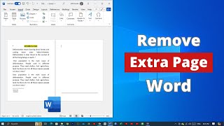 How to Remove Extra Page on Microsoft Word [upl. by Acenahs744]