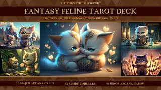 Fantasy Feline Deck Tarot Deck  Coming Soon  March 7 2023 [upl. by Akessej]