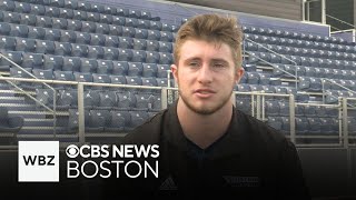 Stonehill College football player nationally recognized for his dedication to helping others [upl. by Geiss]