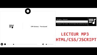 Lecteur audio mp3 HTMLCSSJAVASCRIPT [upl. by Lraed855]
