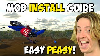 2024  How to EASILY Install MODS for MX Bikes  Find Tracks Bikes amp Gear  Tutorial [upl. by Bertie990]