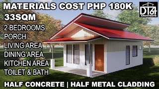 PHP 180K HALF METAL CLADDING WALL amp HALF CONCRETE  LOW COST DESIGN [upl. by Hardi]