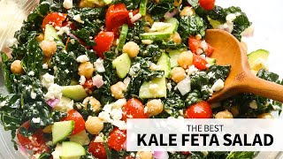 Kale Feta Salad Recipe [upl. by Ahsinauq]