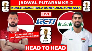 INDONESIA DIUNGGULKAN Jadwal Timnas Indonesia vs Irak  Head To Head Kualifikasi Piala Dunia 2026 [upl. by Neral]