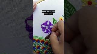 Bordados faciles para flores pequeñas embroidery bordadoamano embroiderypatterns art handmade [upl. by Nirre608]