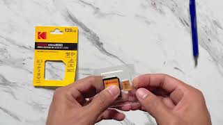 Kodak Micro SDXC UHSI U3 V30 A1 Memory Card Unboxing [upl. by Desta]