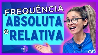 FREQUÊNCIA ABSOLUTA E RELATIVA \Prof Gis [upl. by Adnalra]