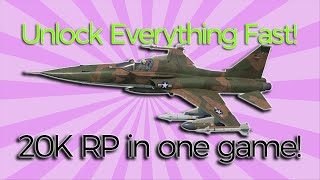 Unlock Everything Fast How to Grind SL and RP with the F5C  War Thunder [upl. by Hteboj]